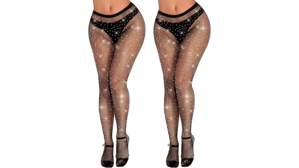 sparkly fishnet stockings