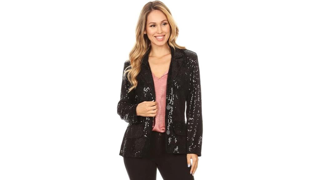 sparkly sequin blazer jacket