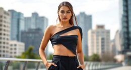 stylish asymmetric cut out tops