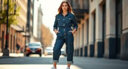 stylish functional denim jumpsuits