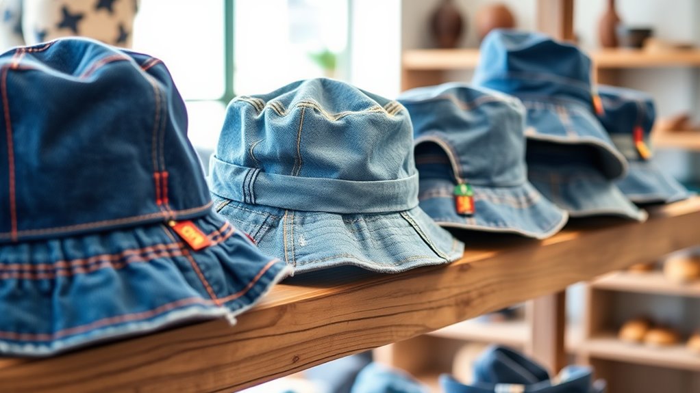 stylish sustainable denim hats