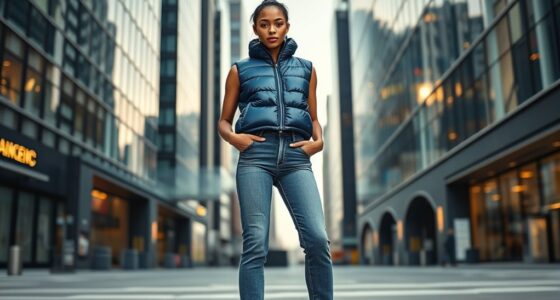 stylish warm cropped vests