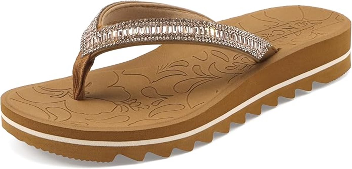 supportive non slip flip flops