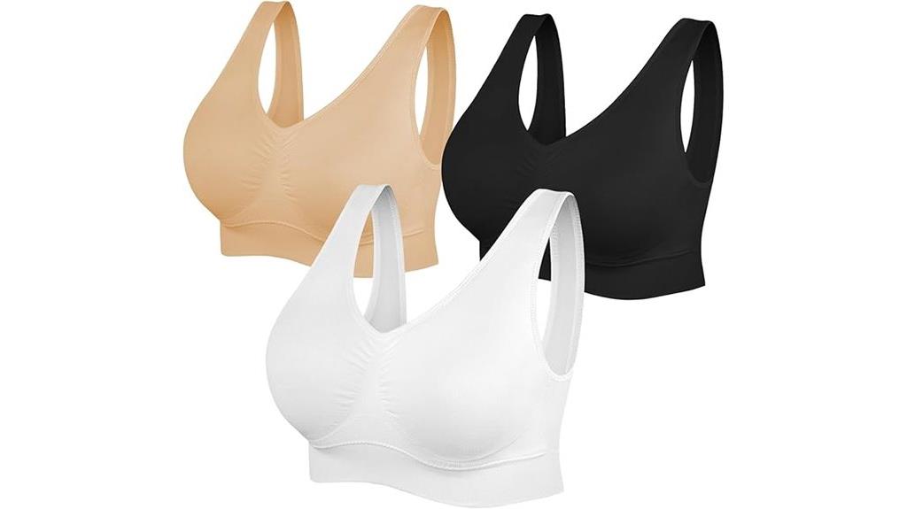 three pack women s sports bras
