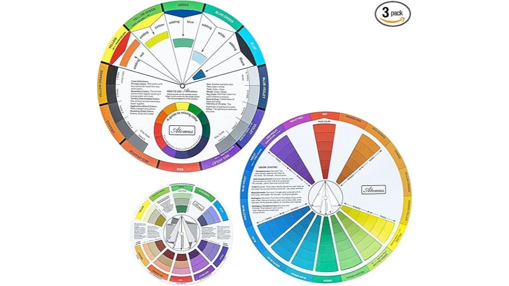 three piece artist color wheel
