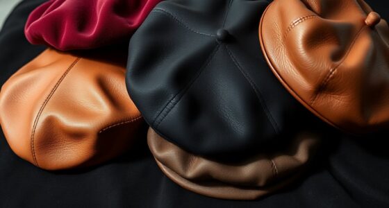 top leather beret fashion