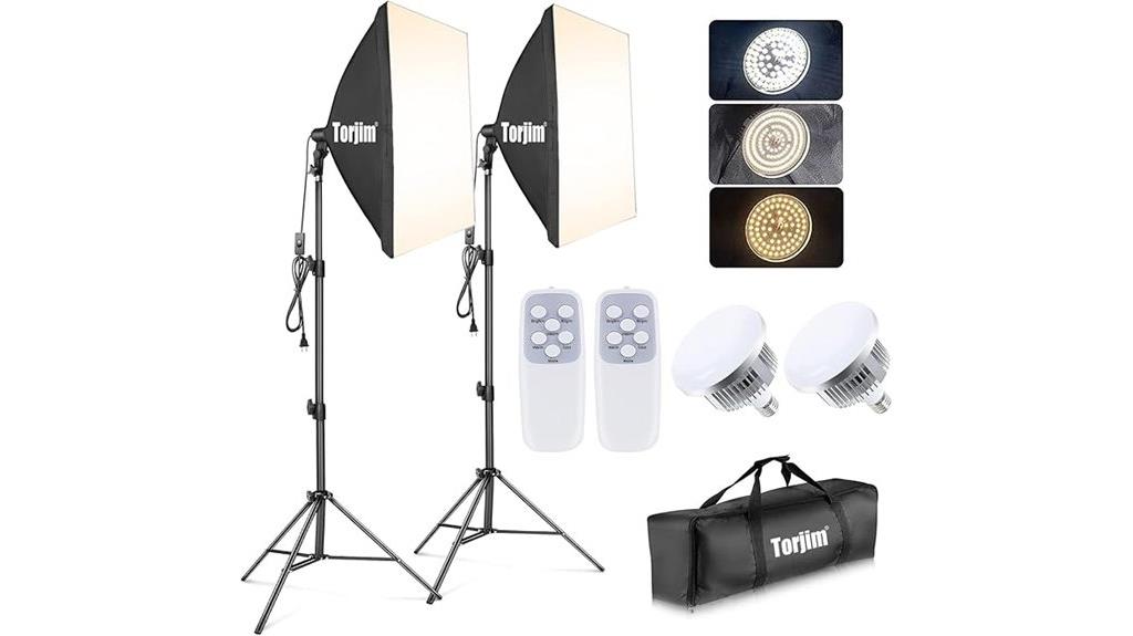 two softbox lighting kits