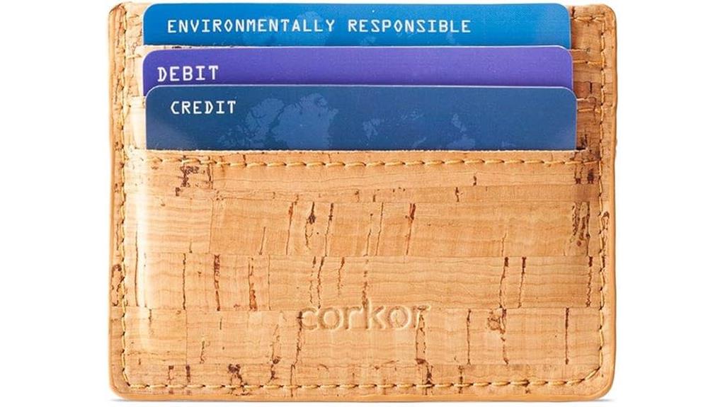 vegan cork card wallet