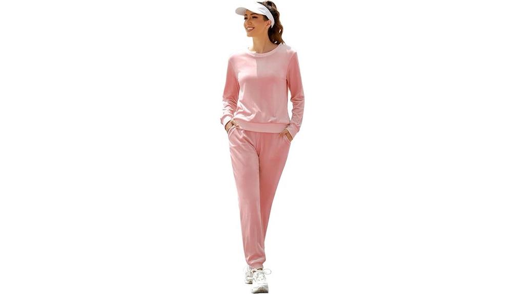 velour jogging set pockets