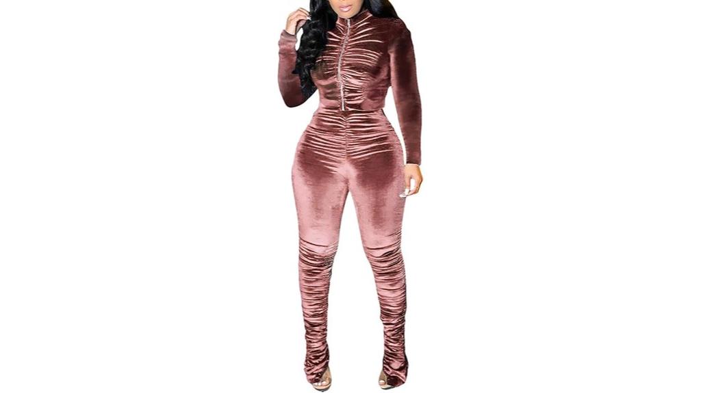 velvet off shoulder jumpsuit