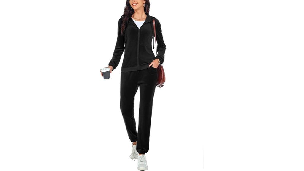 velvet zip up sweatsuits