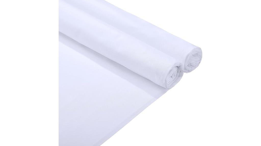 white cotton muslin fabric