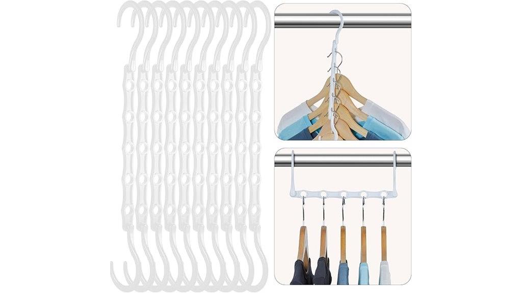 white space saving hangers