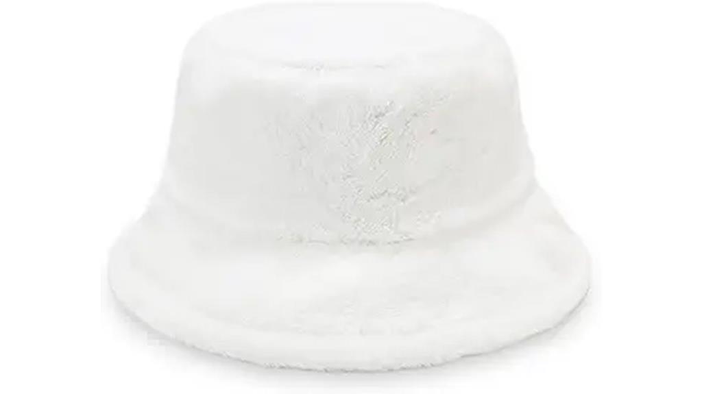 winter faux fur bucket hat
