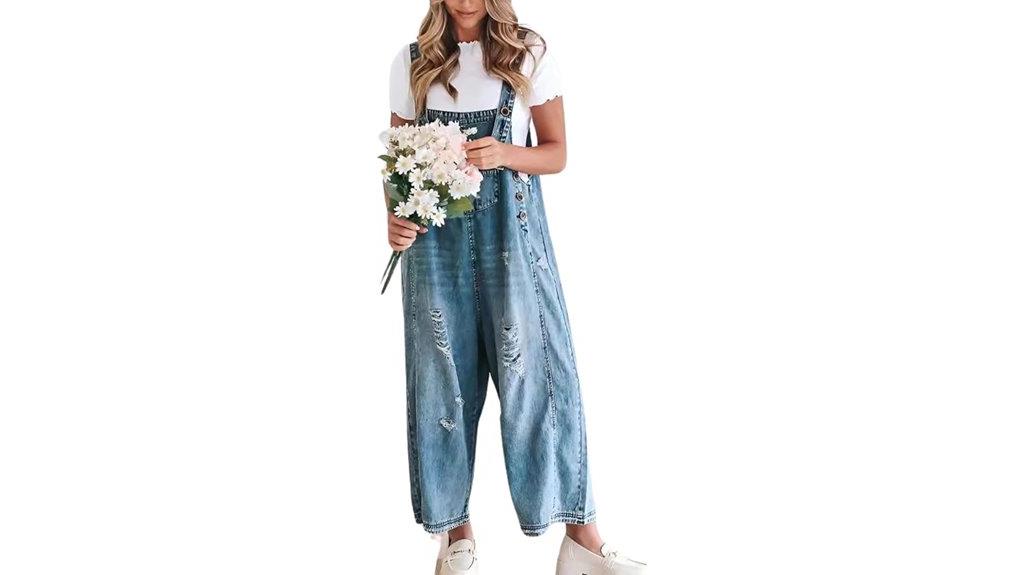 women s adjustable denim overalls