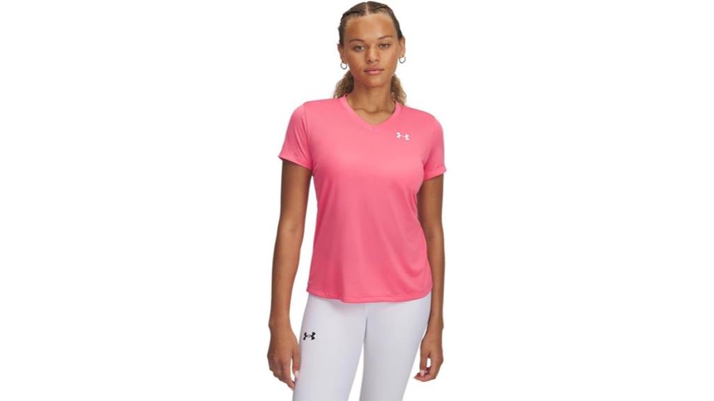 women s athletic v neck shirt