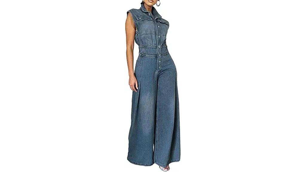 women s denim jumpsuit