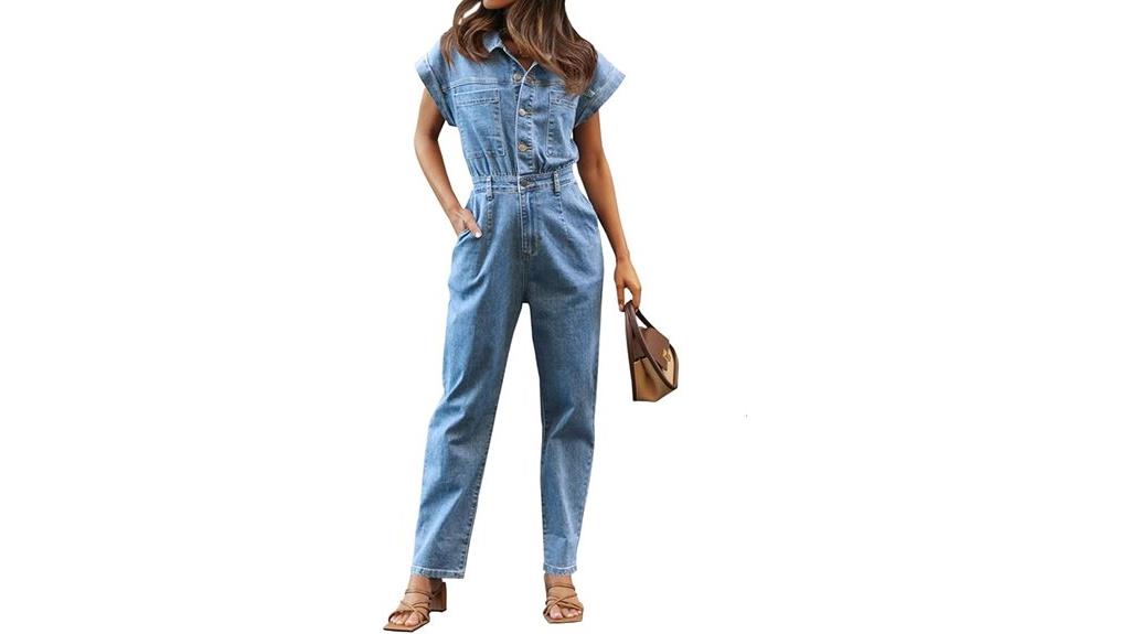 women s denim jumpsuit with pockets