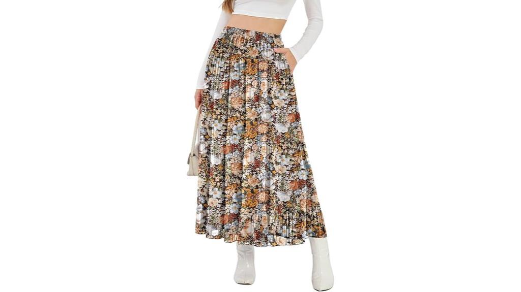 women s high waist maxi skirt