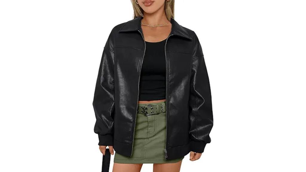 women s leather zip jackets
