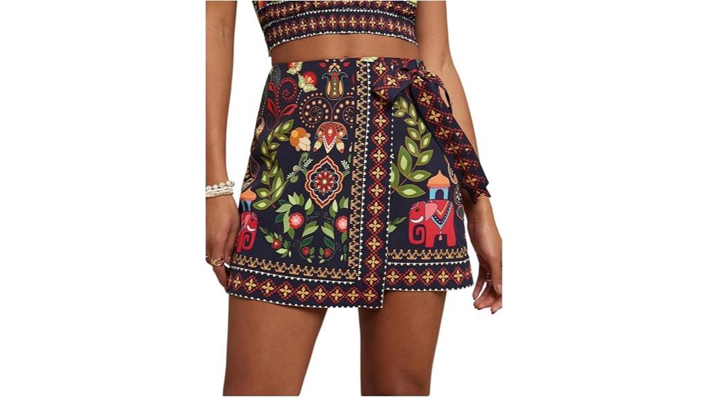 women s linen boho skort