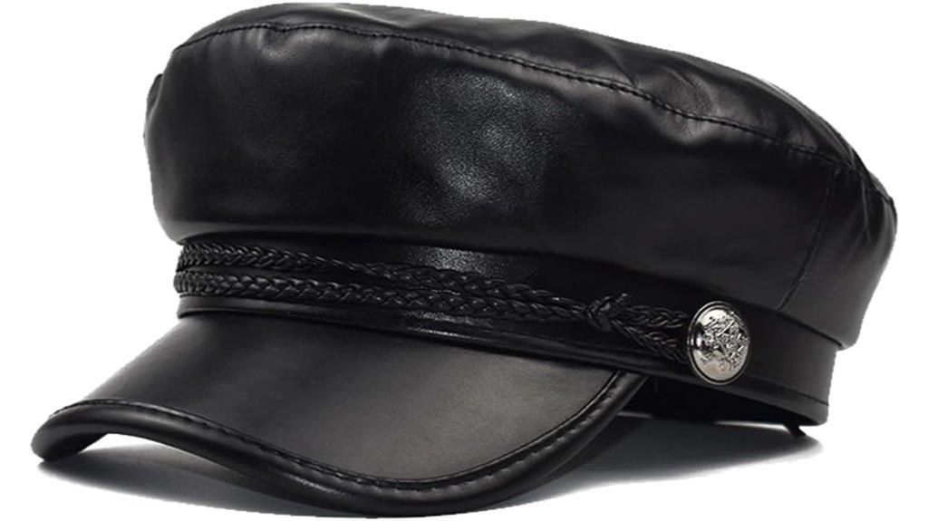 women s pu leather visor
