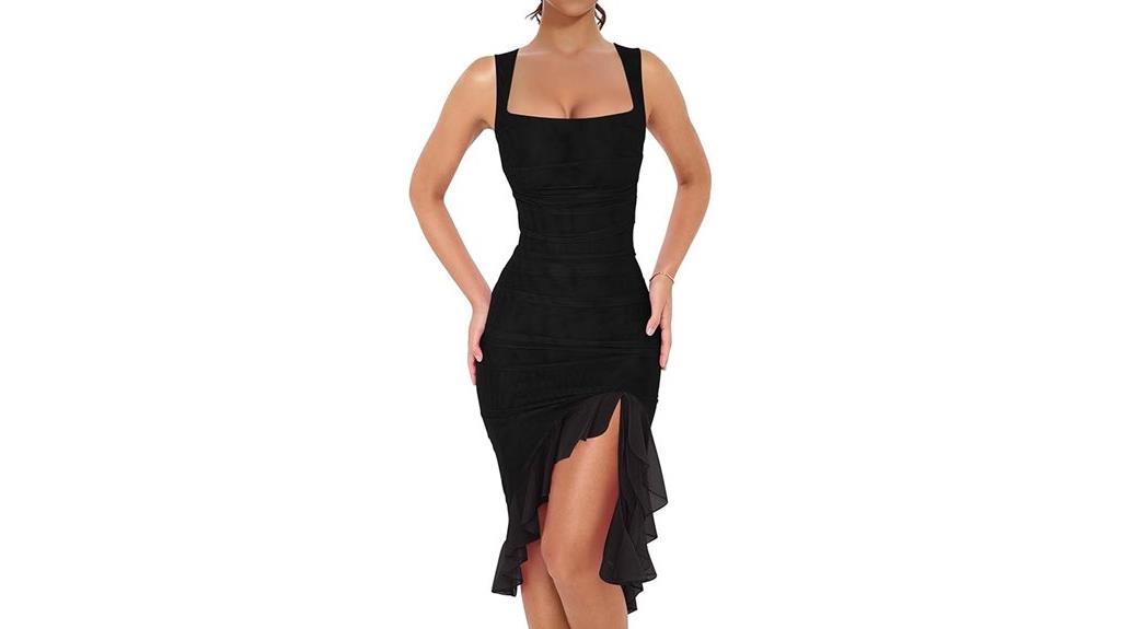 women s ruched bodycon dress