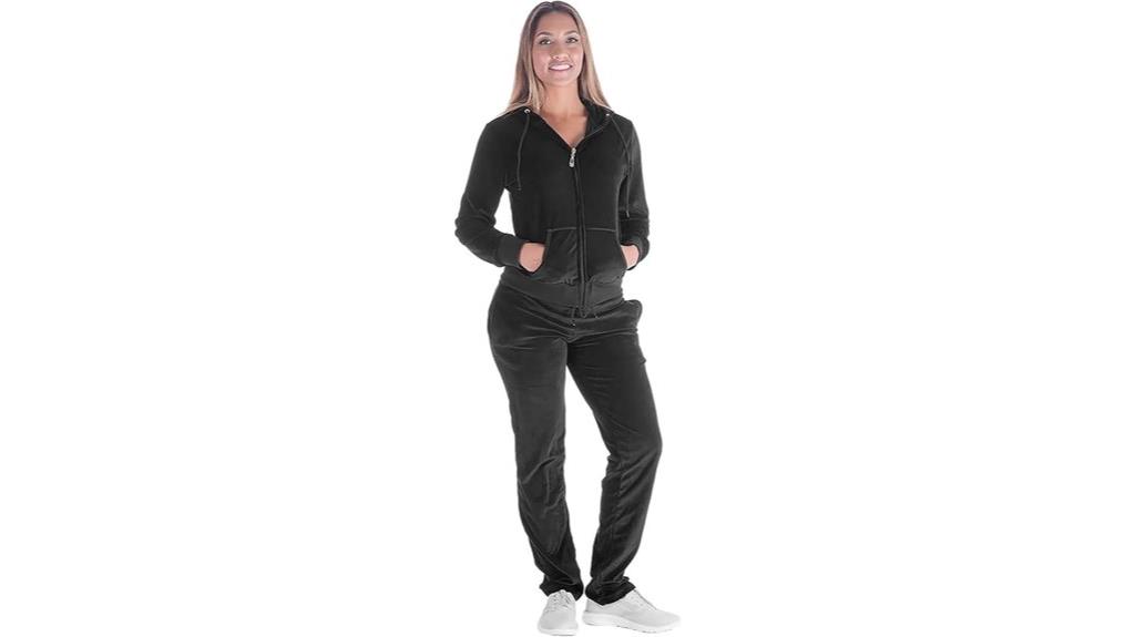 women s velour tracksuit set