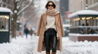 celebrity cold weather layering