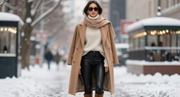 celebrity cold weather layering