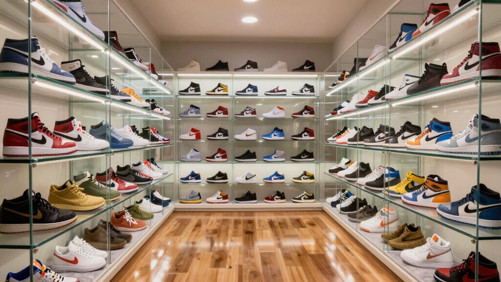 custom sneaker display case materials