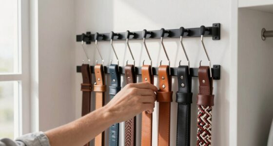 efficiently organize belts quickly
