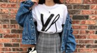 layered graphic tee styling