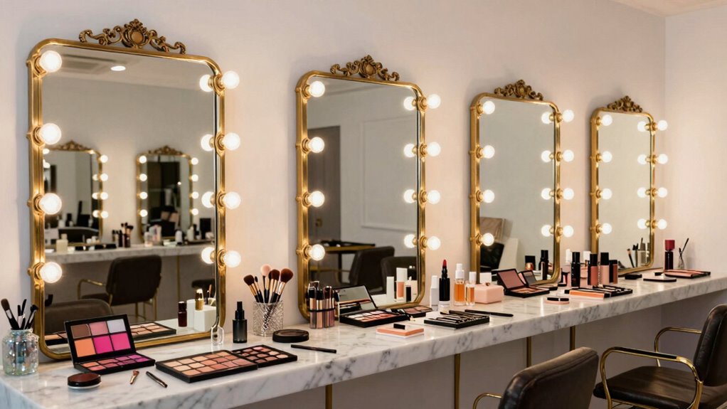 optimal lighting and mirror setup