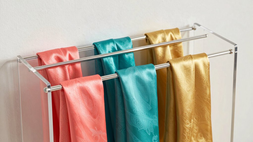 organized accessible scarf storage