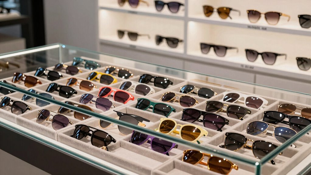 organized storage for sunglasses