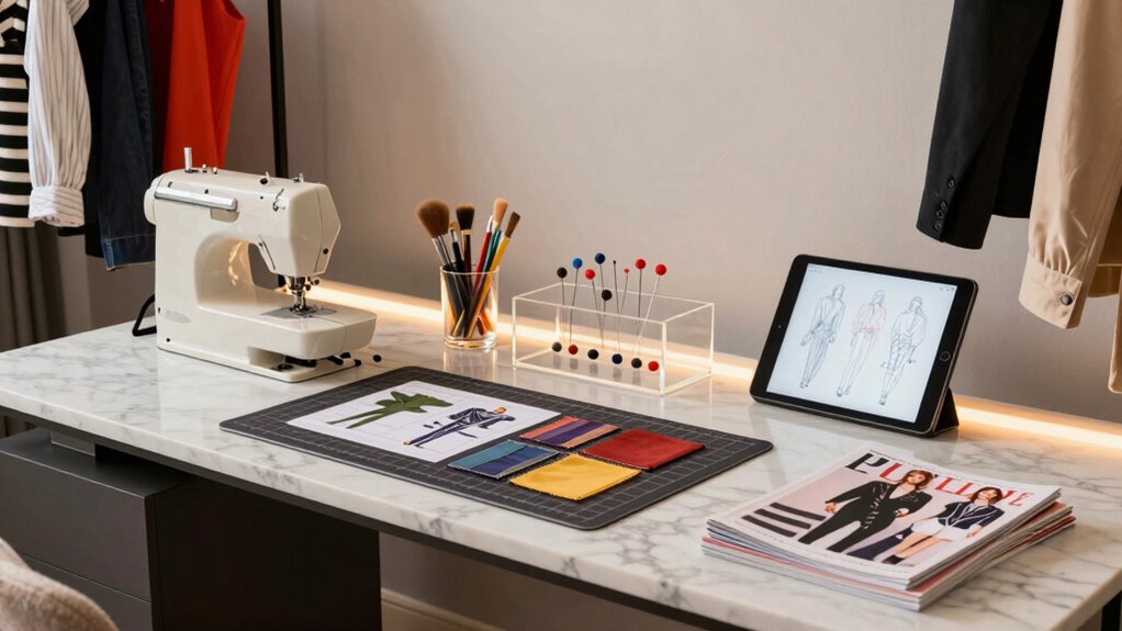 vintage decor and ergonomic workspace
