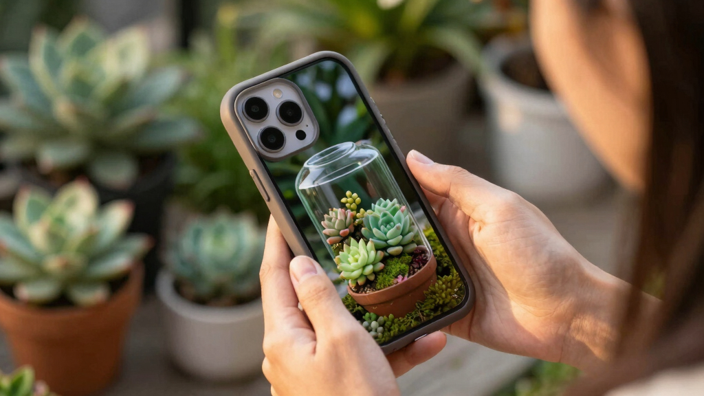 A U.K. designer made this phone case to reduce screen time. The terrarium plants will only survive if you put your screen down.