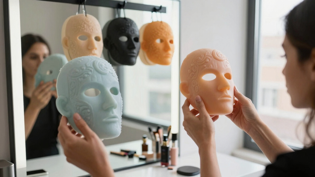 Putting On Ultra Realistic Silicone Mask