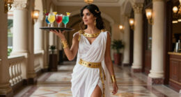 TIL that when Caesars Palace opened, they had cocktail waitresses in Greco-Roman wigs greeting people by saying "Welcome to Caesars Palace, I am your slave"