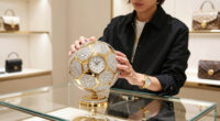 Louis Vuitton Offers a Soccer Ball-Shaped Gold and Diamond Clock as Part of a Special Collaboration