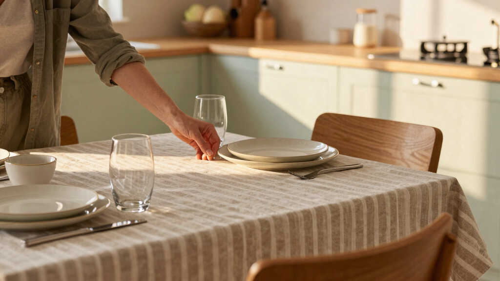 The Best Tablecloths on the Internet, Starting With a $6 Neutral Stripe