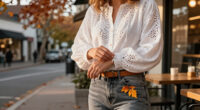 How To Style A White Granny Blouse And Grey Jeans For Autumn 2026