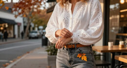 How To Style A White Granny Blouse And Grey Jeans For Autumn 2026